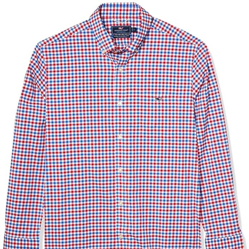 Vineyard Vines Classic Fit On-The-Go Performance Tucker Button-Down Shirt